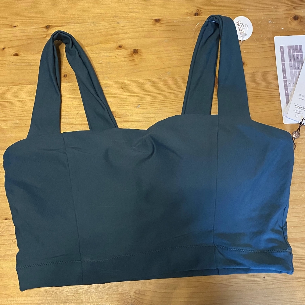 Calia Long Line Swimsuit Top Deep Aqua Small